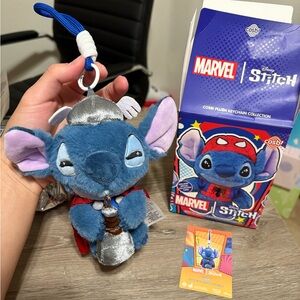 Marvel Disney Stitch Cosbi Plush Keychain - Stitch as Rocket